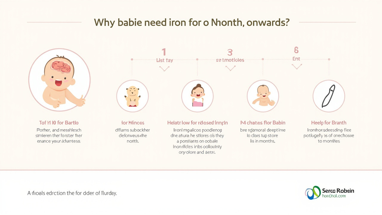 Infographic showing four reasons babies are vulnerable to iron deficiency