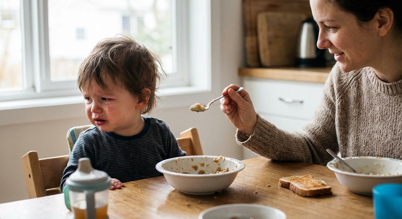 Baby refusing food at mealtimes — common weaning challenge