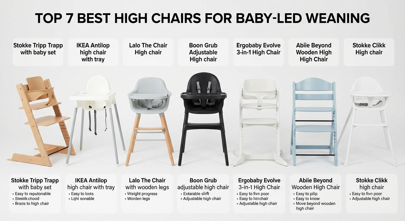 Top 7 high chairs for baby-led weaning comparison photo