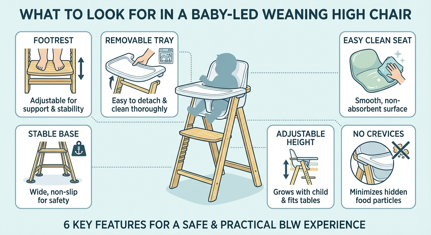Infographic: 6 Key Features to Look For in a BLW High Chair